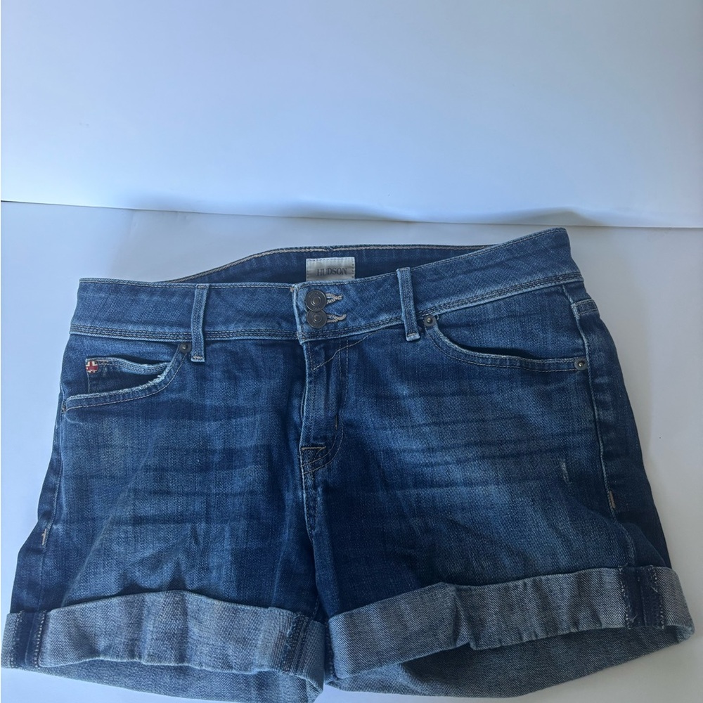 Hudson Jeans Blue Jean Shorts Cuffed Casual